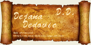 Dejana Dedović vizit kartica